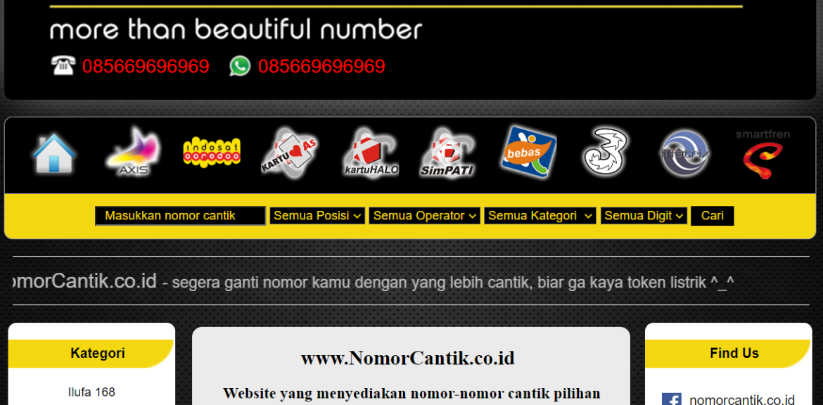website nomor cantik